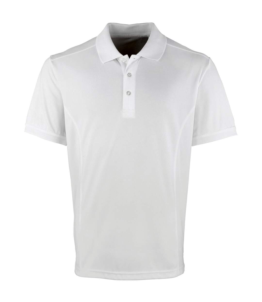 Premier Mens Coolchecker Pique Short Sleeve Polo T-Shirt (White)