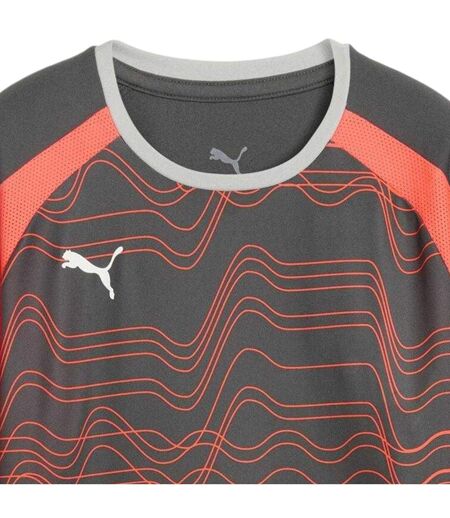 Childrens/kids Individualliga Graphic T-shirt Smoke Grey White Glowing Red Puma