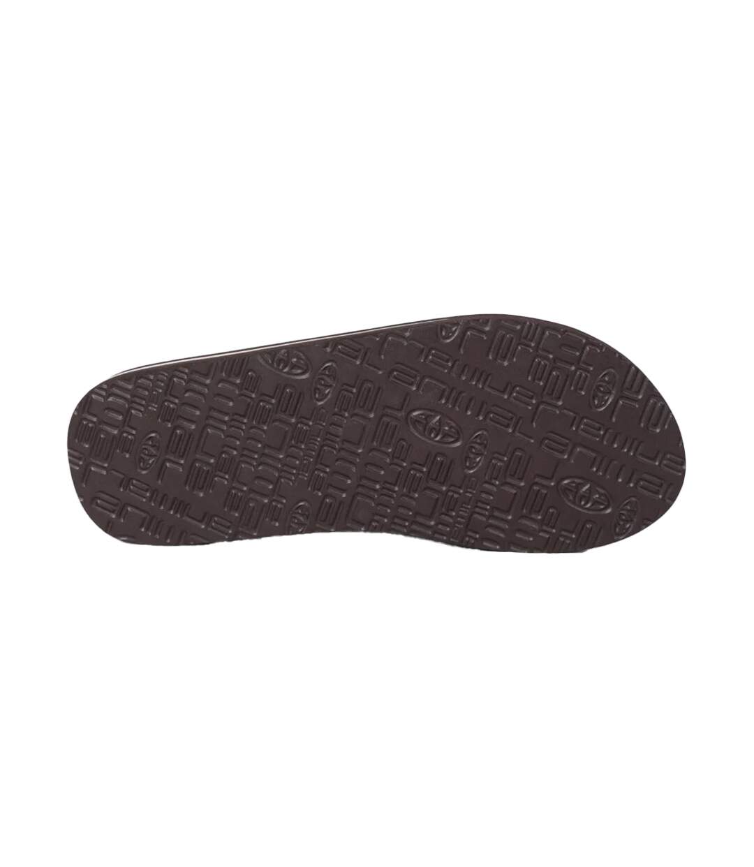 Tongs Motif/style Logo Jekyl Homme Marron Foncé Animal-3