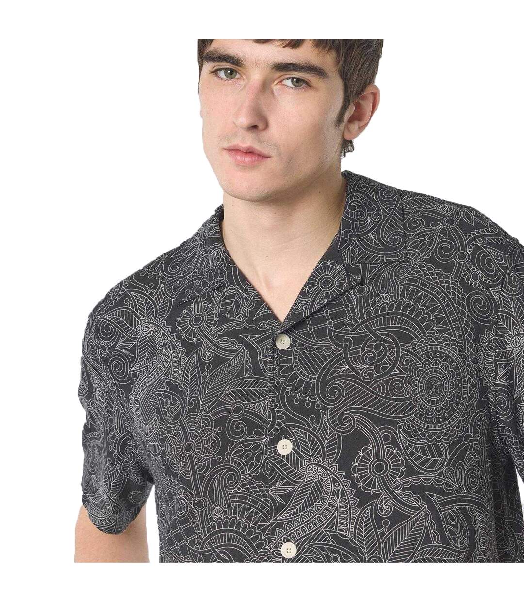 Chemise Motif/style Cachemire Reson Homme Noir Pretty Green-4