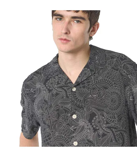 Chemise Motif/style Cachemire Reson Homme Noir Pretty Green