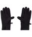 Mens Fleece Fitted Running Gloves Black Boss-2