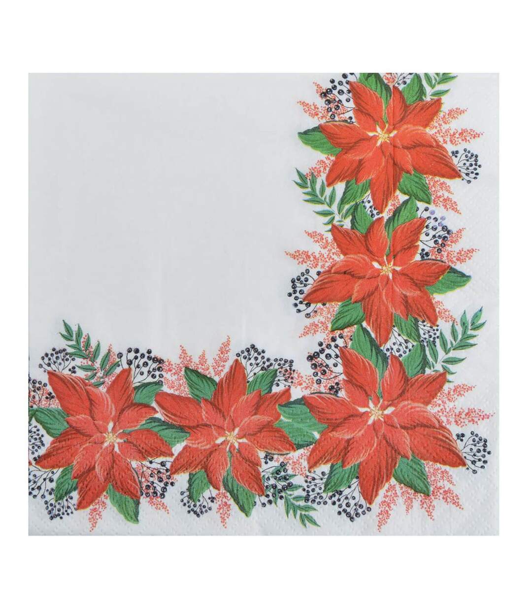 Lot de 20 Serviettes en Papier Tracy 33x33cm Blanc-1