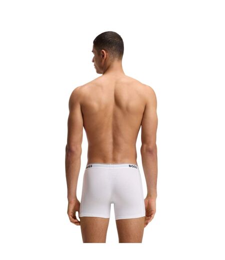Pack Of 3  Mens Logo Boxer Briefs  White Boss