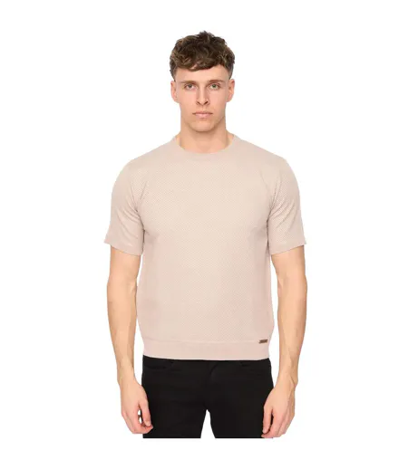 Mens Marvela Knitted T-shirt Stone Duck And Cover
