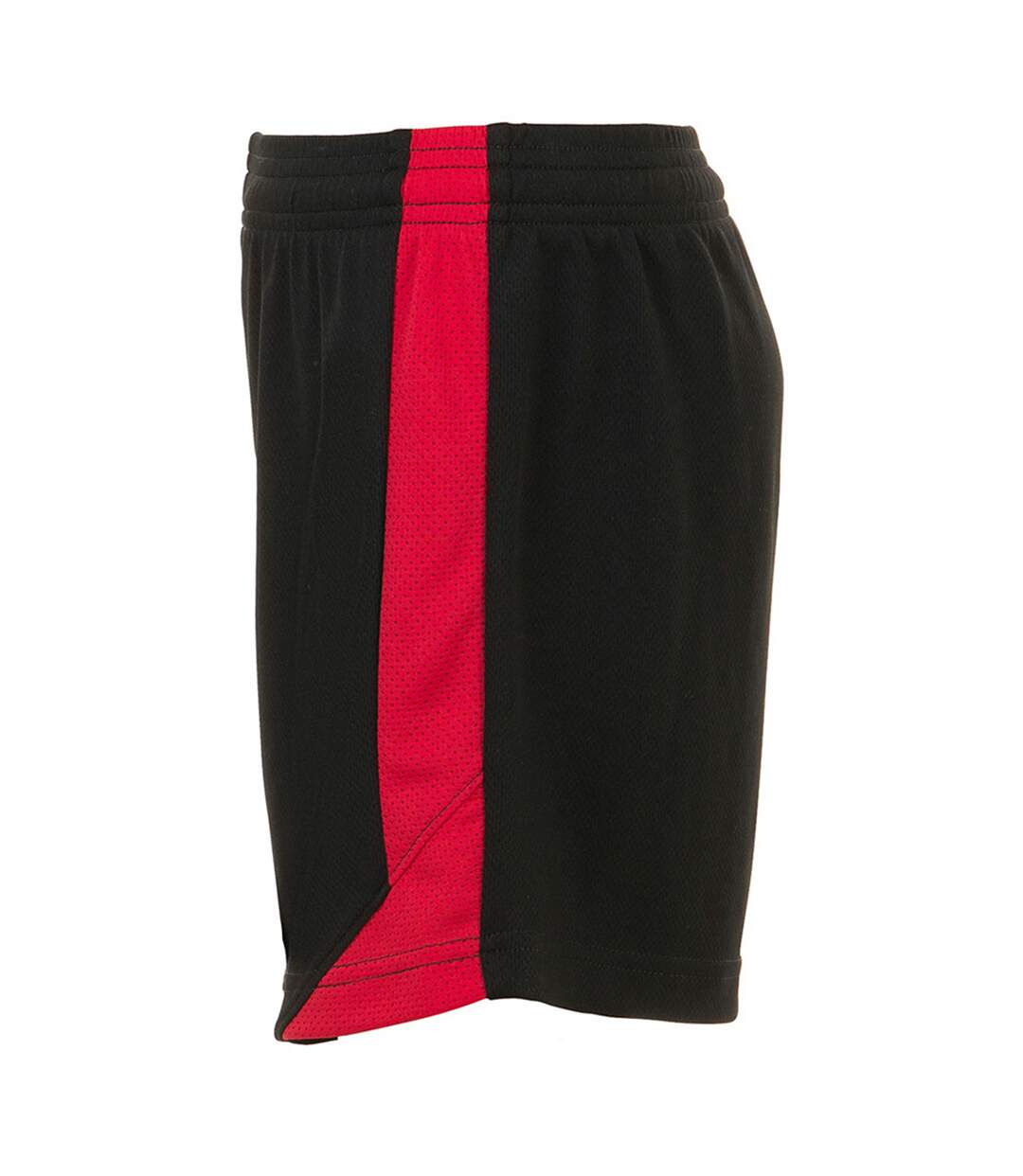 Olimpico short de foot homme noir/rouge SOLS-3