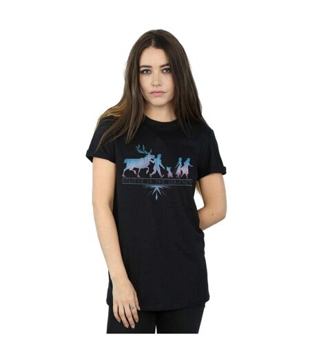 Disney - T-shirt FROZEN BELIEVE IN THE JOURNEY SILHOUETTE - Femme (Noir) - UTBI24352