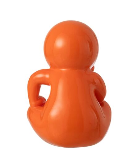 Statuette Déco Unie Marcel 35cm Orange Foncé