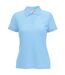 Fruit Of The Loom Womens Lady-Fit 65/35 Short Sleeve Polo Shirt (Sky Blue) - UTBC384