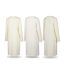 OZABI Chemise de Nuit Femme Pack de 3, Coton Manches Longues, Col Rond 4 Boutons-3