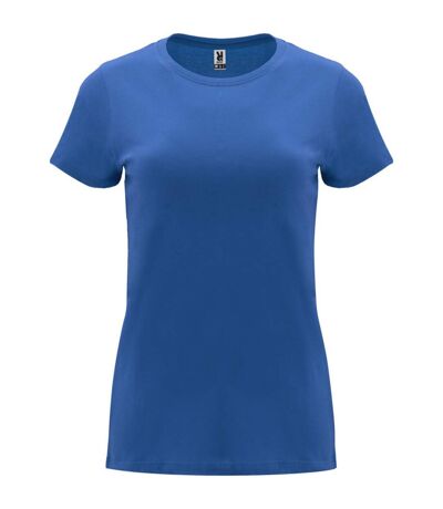 Womens/ladies capri short-sleeved t-shirt royal blue Roly