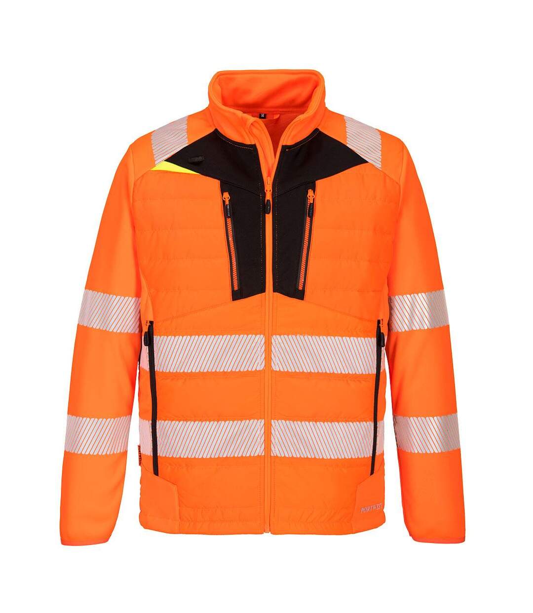 Mens dx4 baffled hi-vis safety hybrid jacket orange/black Portwest