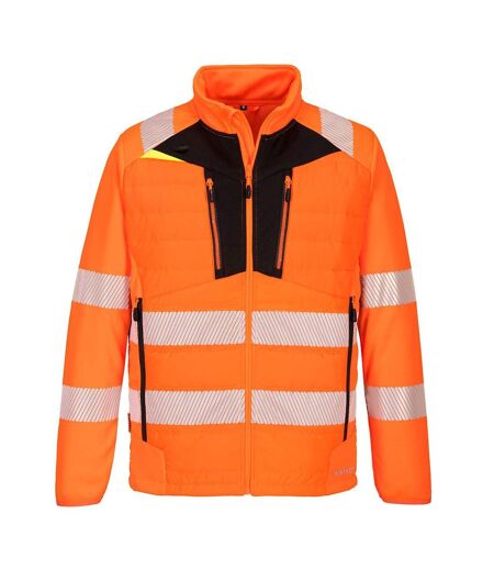 Portwest Mens DX4 Baffled Hi-Vis Safety Hybrid Jacket (Orange/Black) - UTPW494