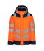 Mens Hi-vis Safety Jacket Orange Navy Regatta-1