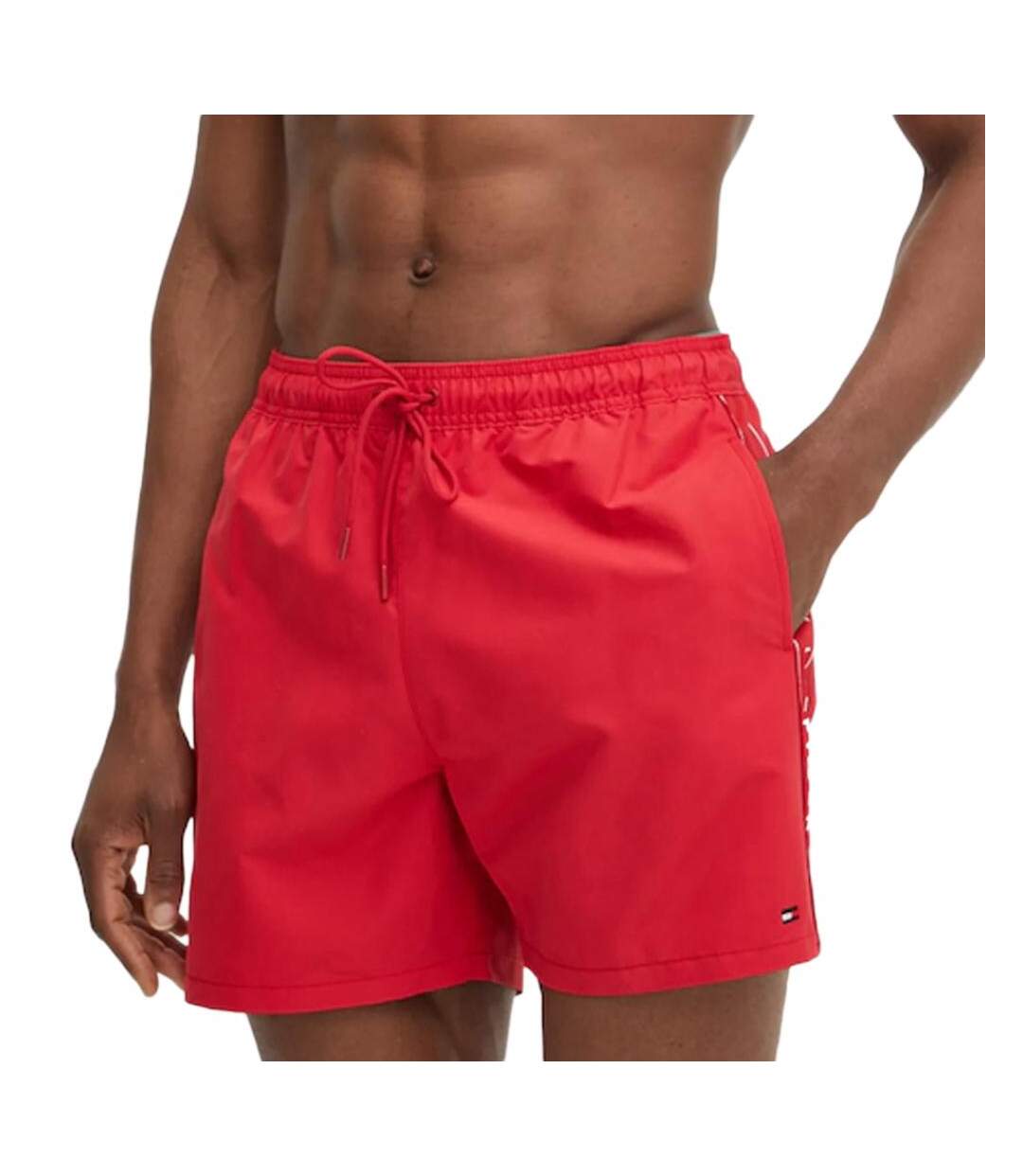Maillot de bain rouge homme tommy hilfiger drawstring - l-1