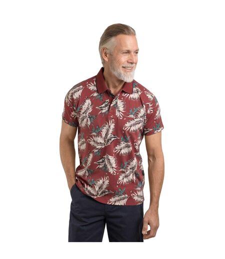 Mens sarat printed polo shirt paprika Weird Fish