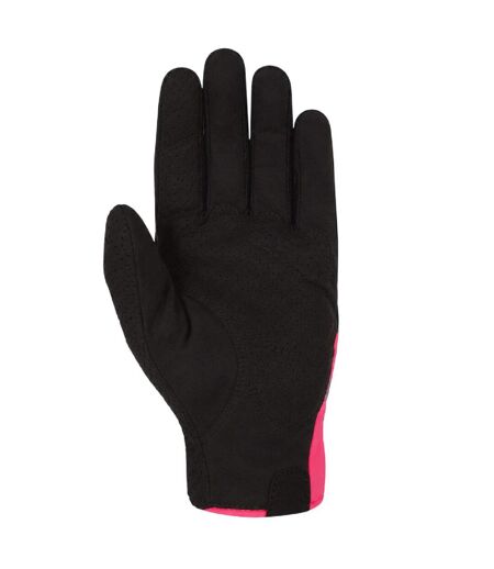 Brevet Suede Reflective Cycling Gloves Hi Vis Pink Rapha