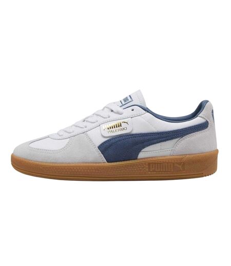 Mens Palermo Leather Trainers White White-blue Puma