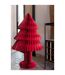 Sapin de Noël en Papier Pliable 100cm Rouge-3