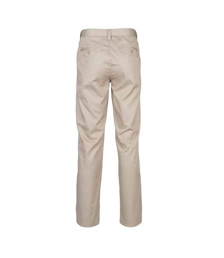 Womens/ladies flat fronted trousers stone Henbury