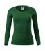 T-shirt Manches Longues Motif/style Uni Femme Vert Kaki Malfini-1