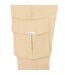 Mens Plain Slim Cargo Trousers Cream SoulCal-4