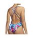 Maillot de bain 1 pièce bleu/rose femme nike spiderback-2