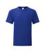 Mens Iconic 150 T-shirt Cobalt Blue Fruit Of The Loom-1