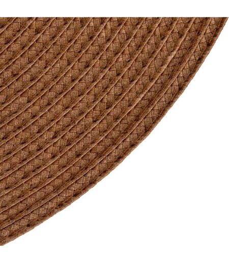 Set de Table Rond Tressé 38cm Camel Foncé