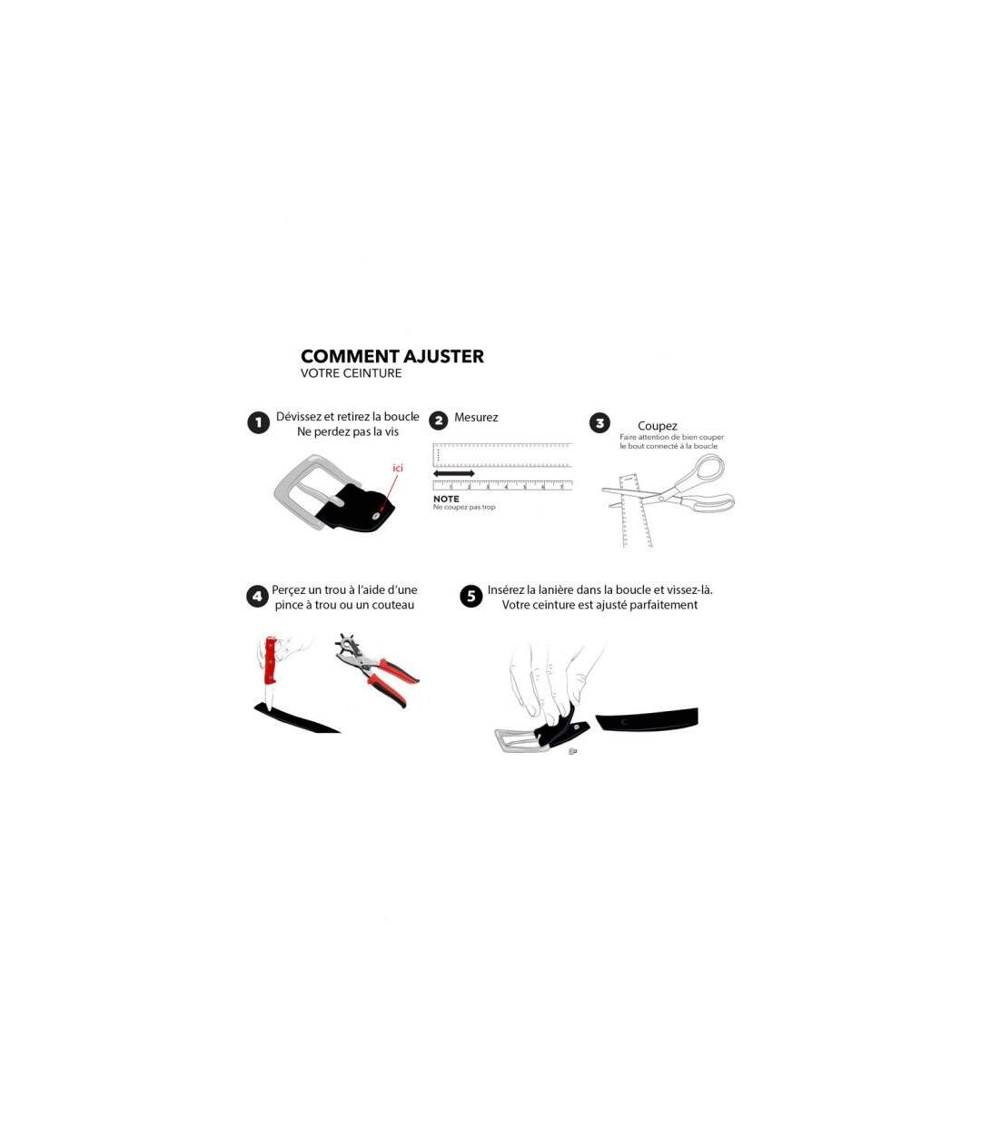 Ceinture PVC Noir pour Homme - Accessoire Chic et Polyvalent pour un Style au Quotidien-2