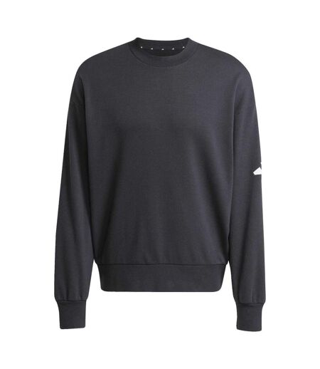 Mens Cotton Oversized Sweatshirt Black White Adidas