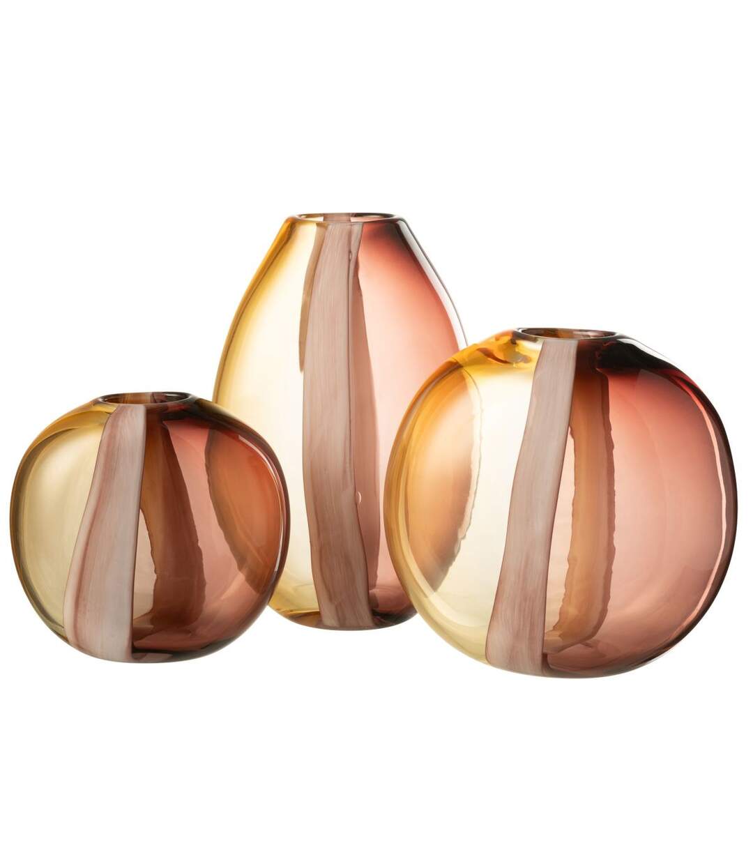 Vase Déco en en Verre Arun 21cm Multicolore-2