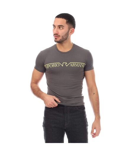 Mens Crew Neck T-shirt Grey Emporio Armani