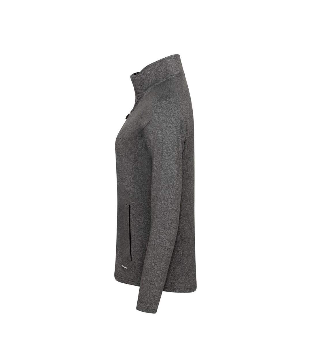 Womens/ladies Adapt Full Zip Fleece Jacket Anthracite Melange Cutter & Buck-4