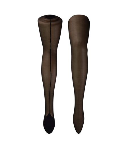 3 Pair 40 Denier Seamed Ultra Sheen Ladies Tights with Line Up the Back