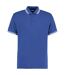 Polo Motif/style Rayure Contrastée Sur Bord Homme Bleu Roi Blanc Kustom Kit-1