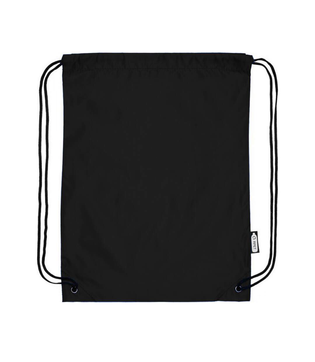 Oriole Recycled Drawstring Backpack One Size Solid Black Bullet-2