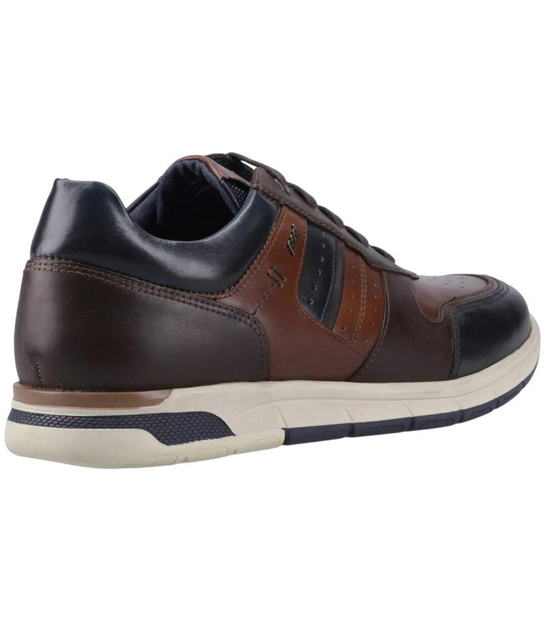 Baskets Motif/style Flèche Homme Bleu Marine Brun Clair POD-2