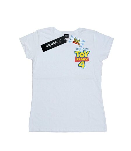 Disney Femme/Les femmes - T-shirt en coton avec logo Toy Story 4 imprimé sur la poitrine (Blanc) - UTBI44336