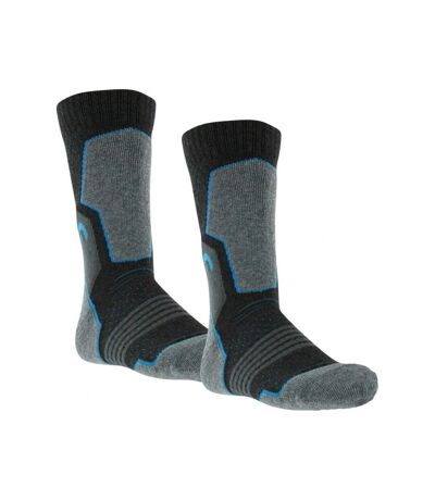 HEAD Lot de 2 paires de Chaussettes Mixte Microcoton HIKING CREW Gris Bleu