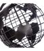 Globe terrestre en métal - Noir - H. 28 cm-2