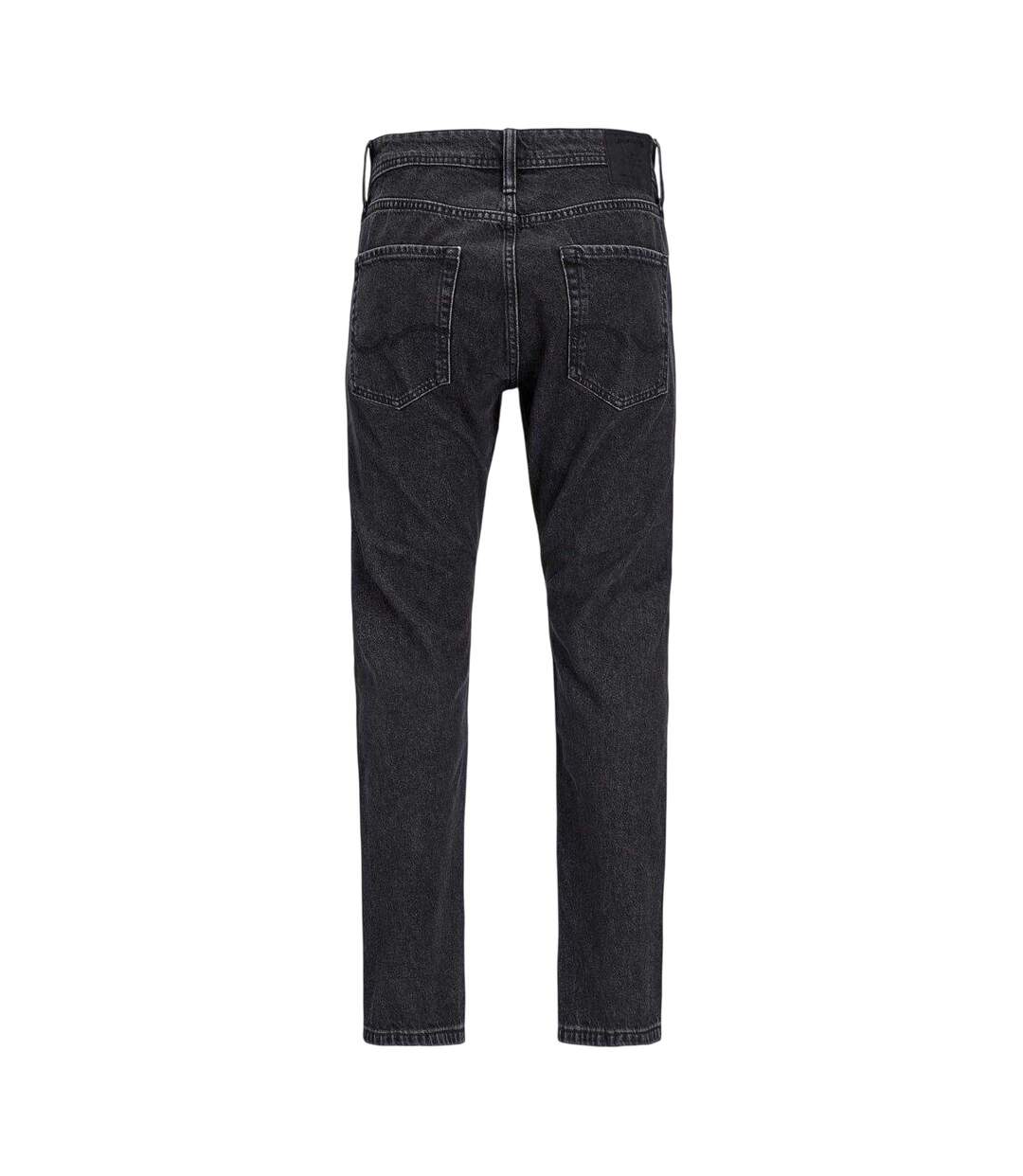 Mens Mid Rise Wide Leg Jeans Black Denim Jack And Jones-3