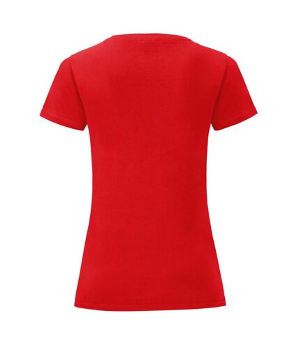 T-shirt iconic femme rouge Fruit of the Loom