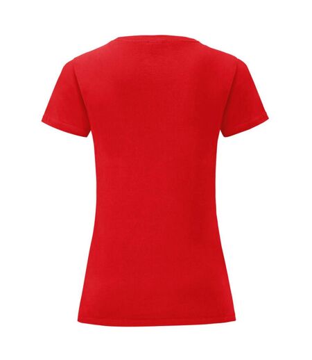 T-shirt iconic femme rouge Fruit of the Loom Fruit of the Loom