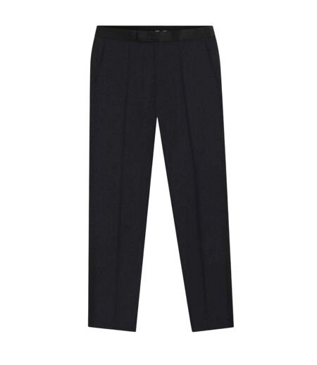 Mens Wool Tuxedo Trousers Dark Blue Boss