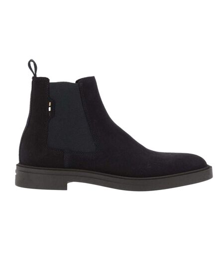 Mens Calev Suede Chelsea Boots Dark Blue Boss