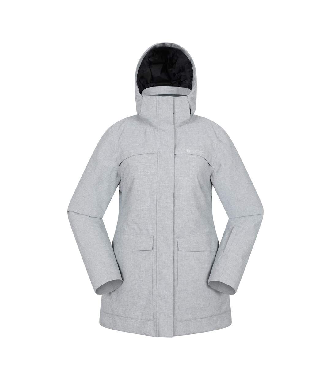 Womens/ladies Snowdrift Waterproof Ski Jacket Light Grey Mountain Warehouse-2