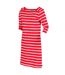 Womens/ladies paislee stripe casual dress true red/white Regatta-4