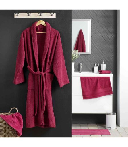 Peignoir Col Châle en Coton Tendresse Rubis