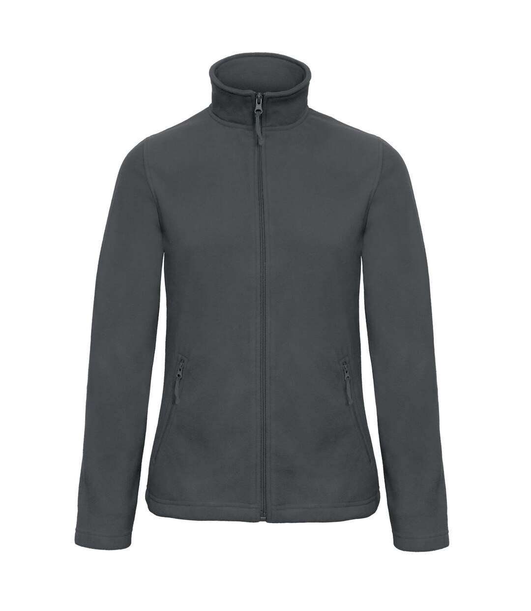 Womens/ladies id.501 fleece jacket dark grey B&C